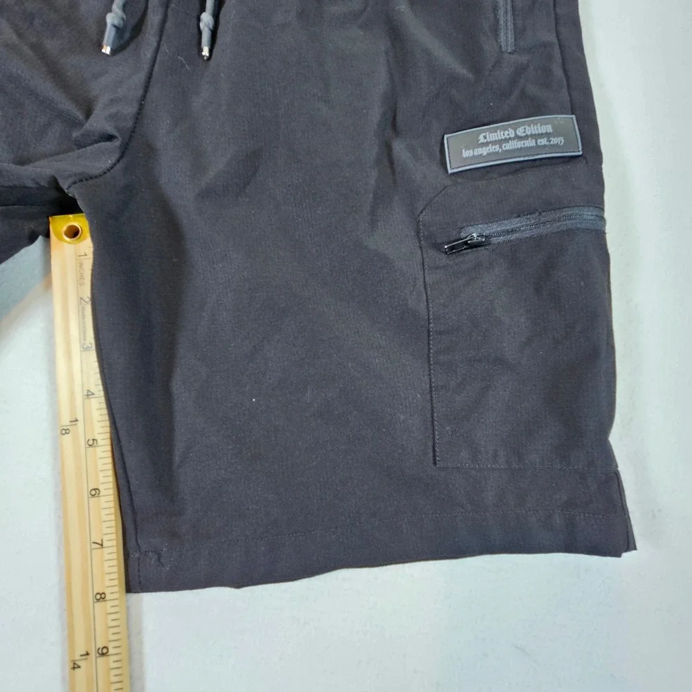Public Record Cargo Shorts Mens Large Black Daniele Limited Edition Patch